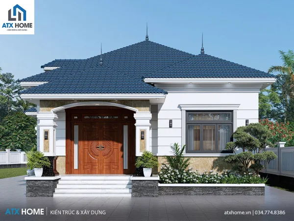 Mẫu nhà mái Nhật 1 tầng