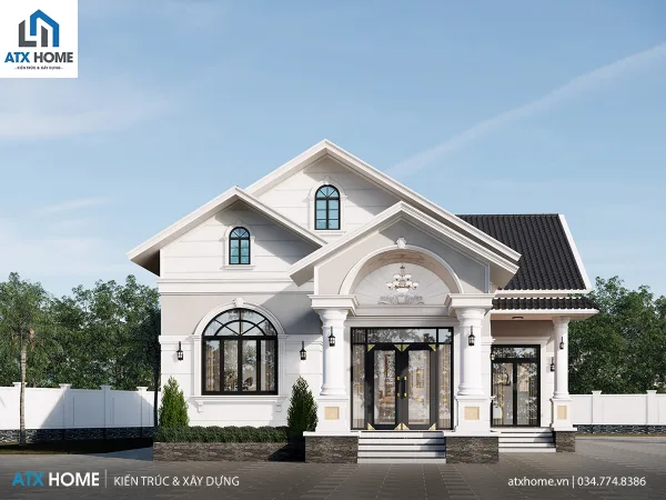 Mẫu nhà mái Thái 1 tầng