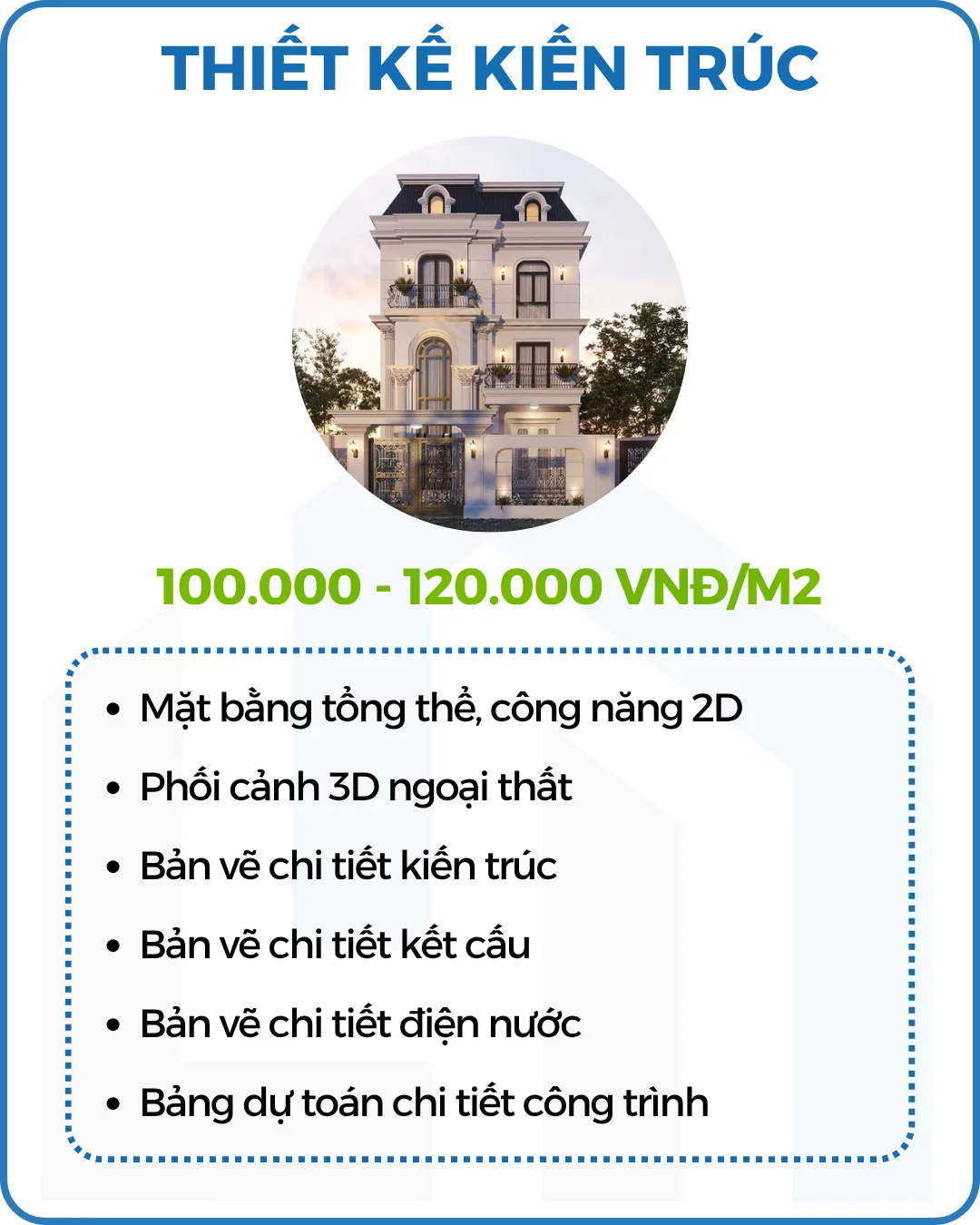 Bảng giá thiết kế ATX Home