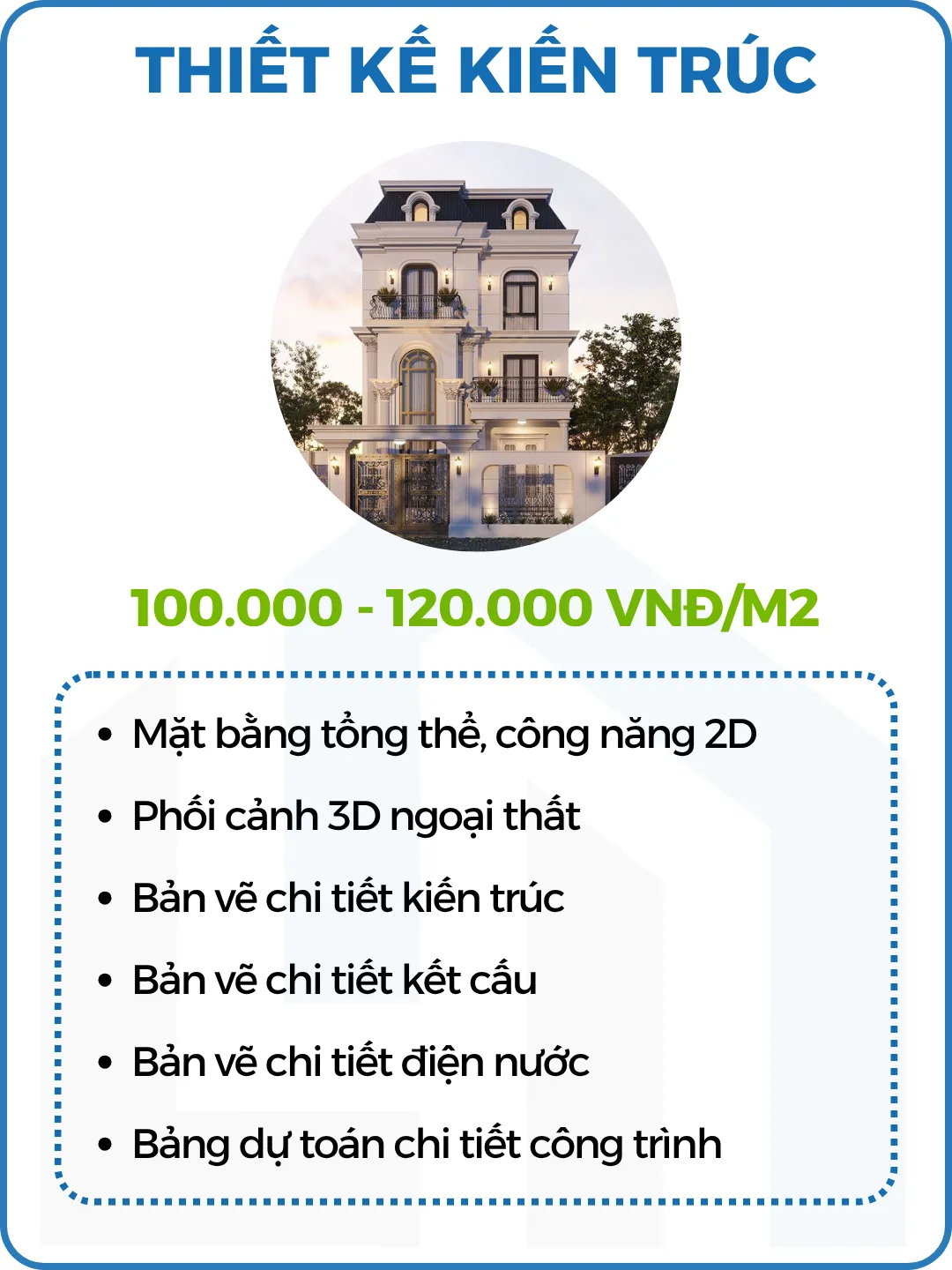 Bảng giá thiết kế ATX Home