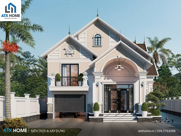 Mẫu nhà mái Thái 1 tầng