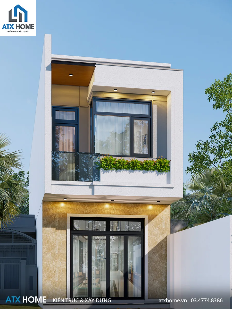 Mẫu nhà lô phố 2 tầng