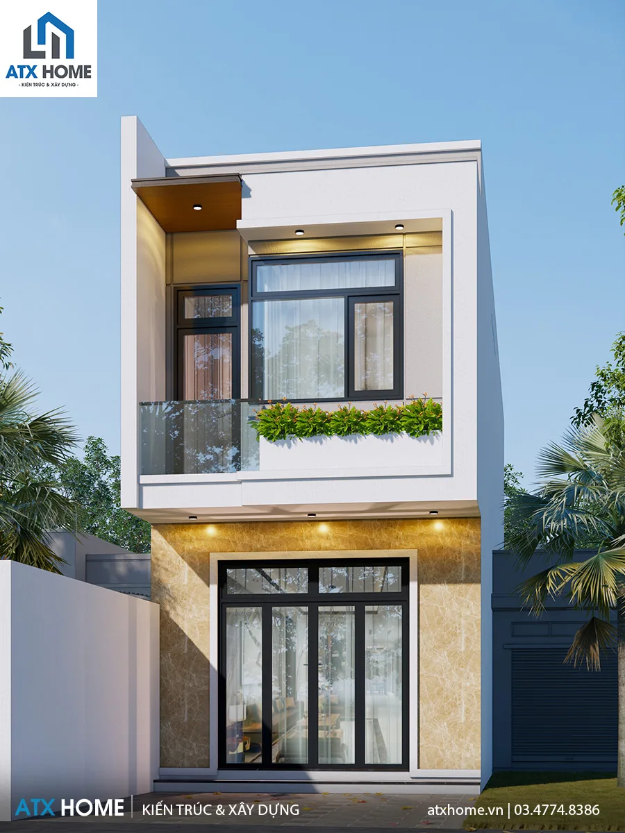 Mẫu nhà lô phố 2 tầng