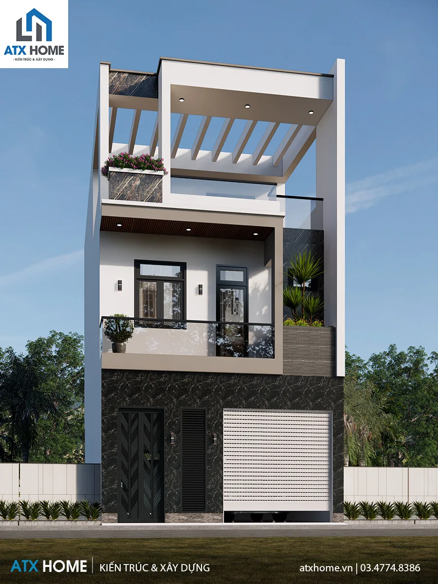 Mẫu nhà lô phố 2 tầng