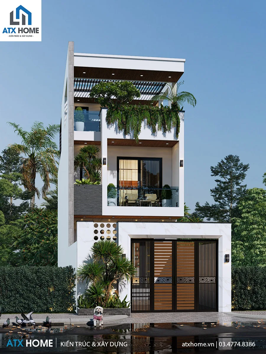 Mẫu nhà lô phố 3 tầng