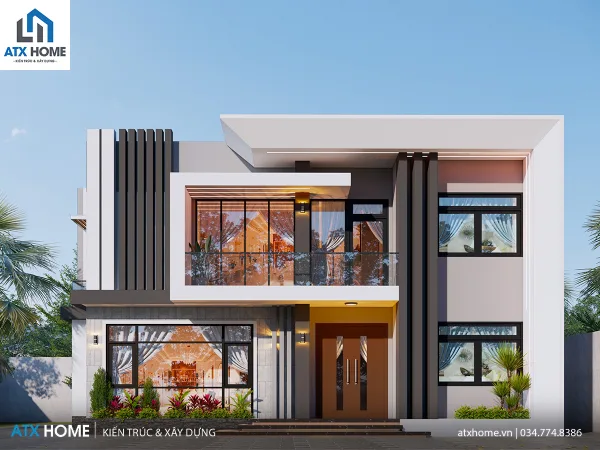 Nhà mái bằng 2 tầng