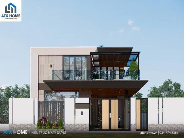 Nhà mái bằng 2 tầng