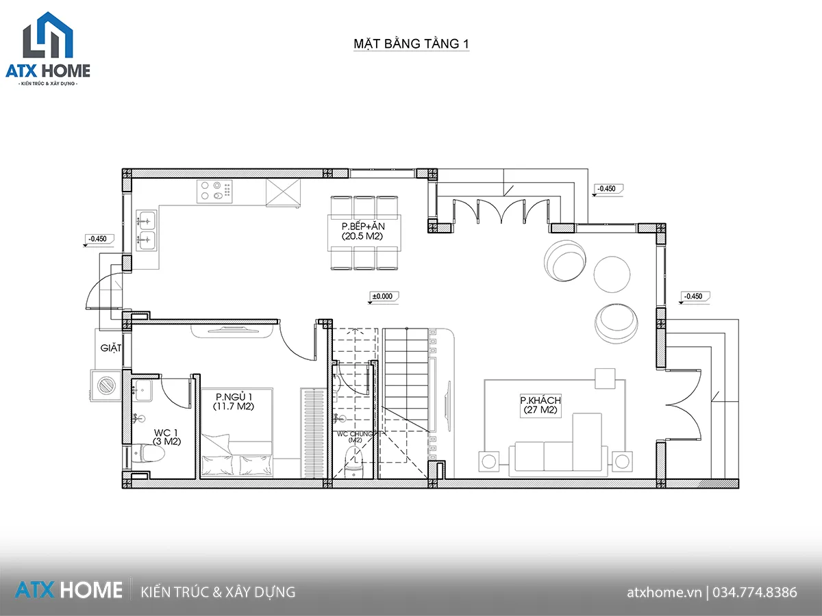 Chiêm ngưỡng nhà mái bằng 3 tầng đơn giản mà sang trọng khó rời mắt