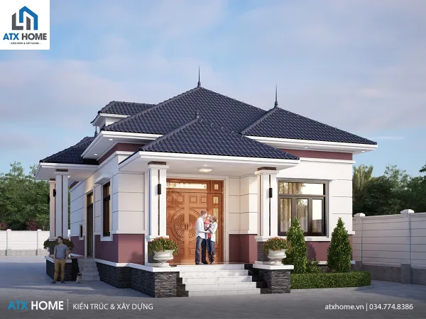 Mẫu nhà mái Nhật 1 tầng