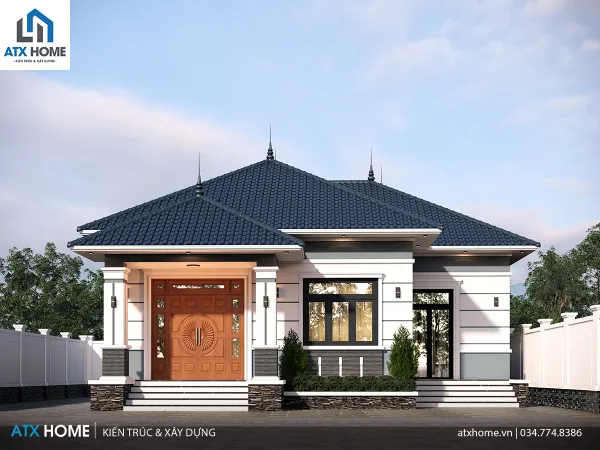 Mẫu nhà mái Nhật 1 tầng