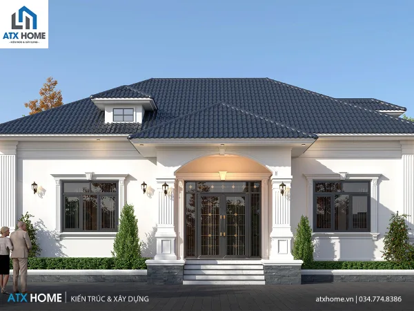 Mẫu nhà mái Nhật 1 tầng