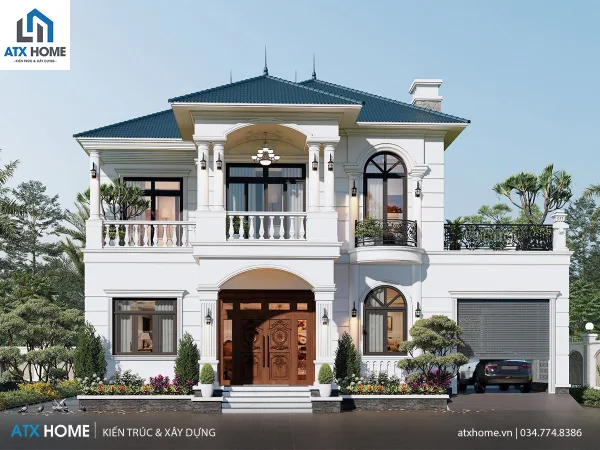 Mẫu nhà mái Nhật 2 tầng