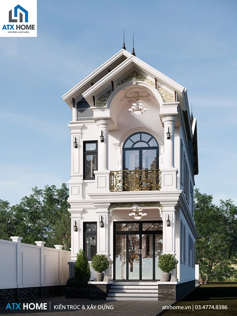 Mẫu nhà mái Thái 2 tầng - Giải pháp tối ưu cho nhà ống dài 21m