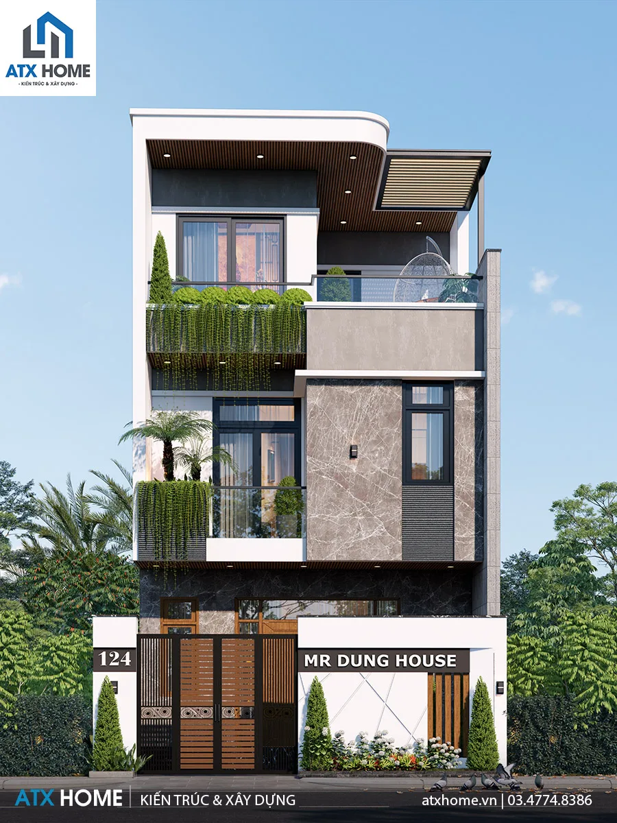 Mẫu nhà lô phố 3 tầng