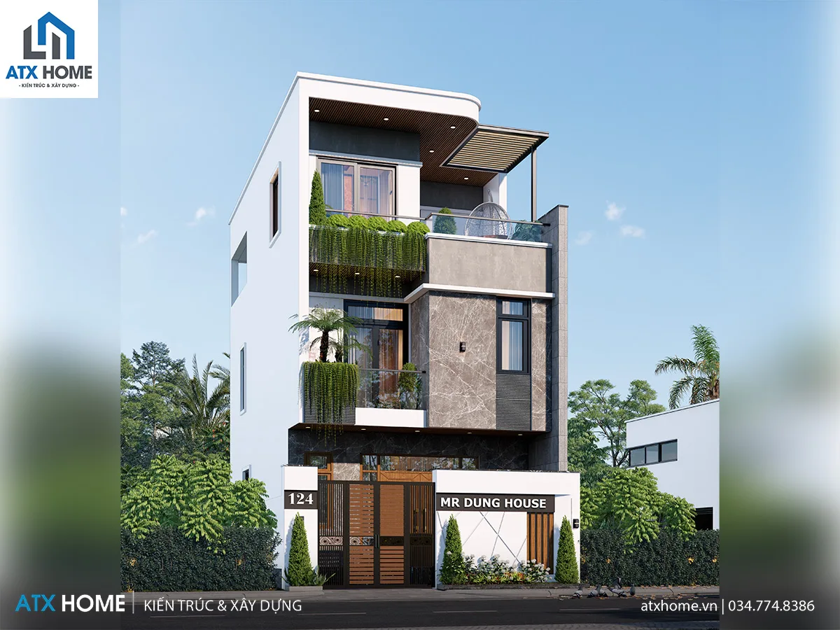 Mẫu nhà lô phố 3 tầng