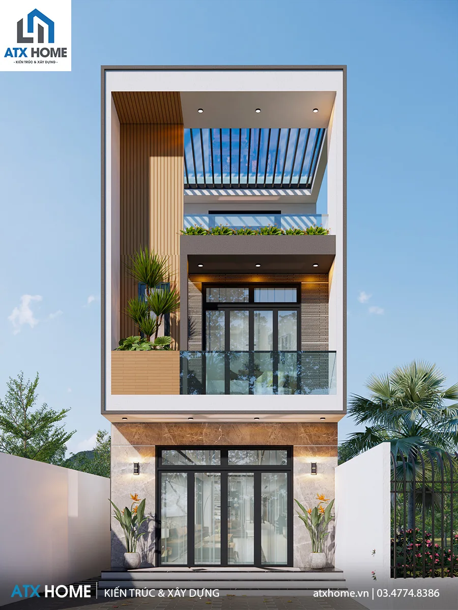 Mẫu nhà lô phố 3 tầng