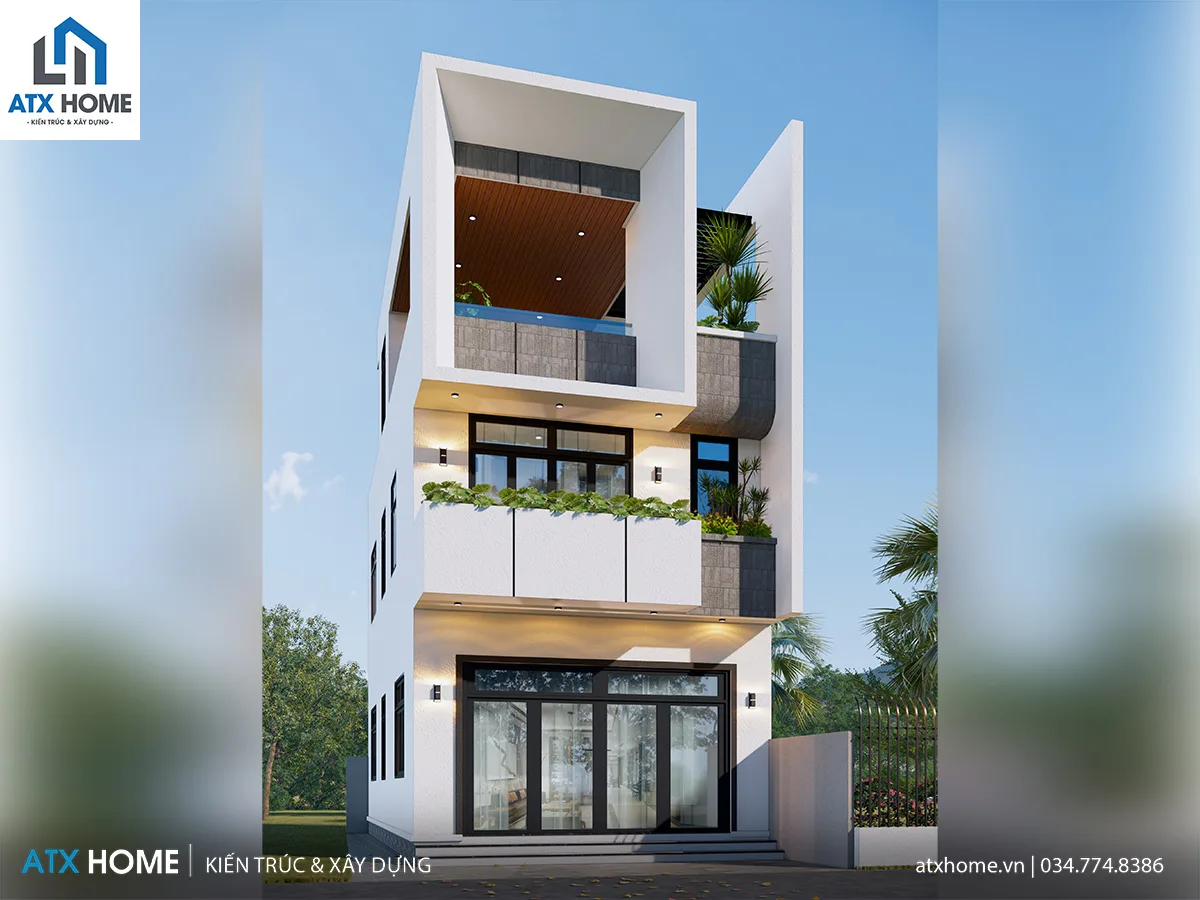 Mẫu nhà lô phố 3 tầng