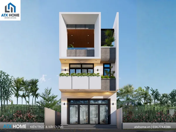Mẫu nhà lô phố 3 tầng