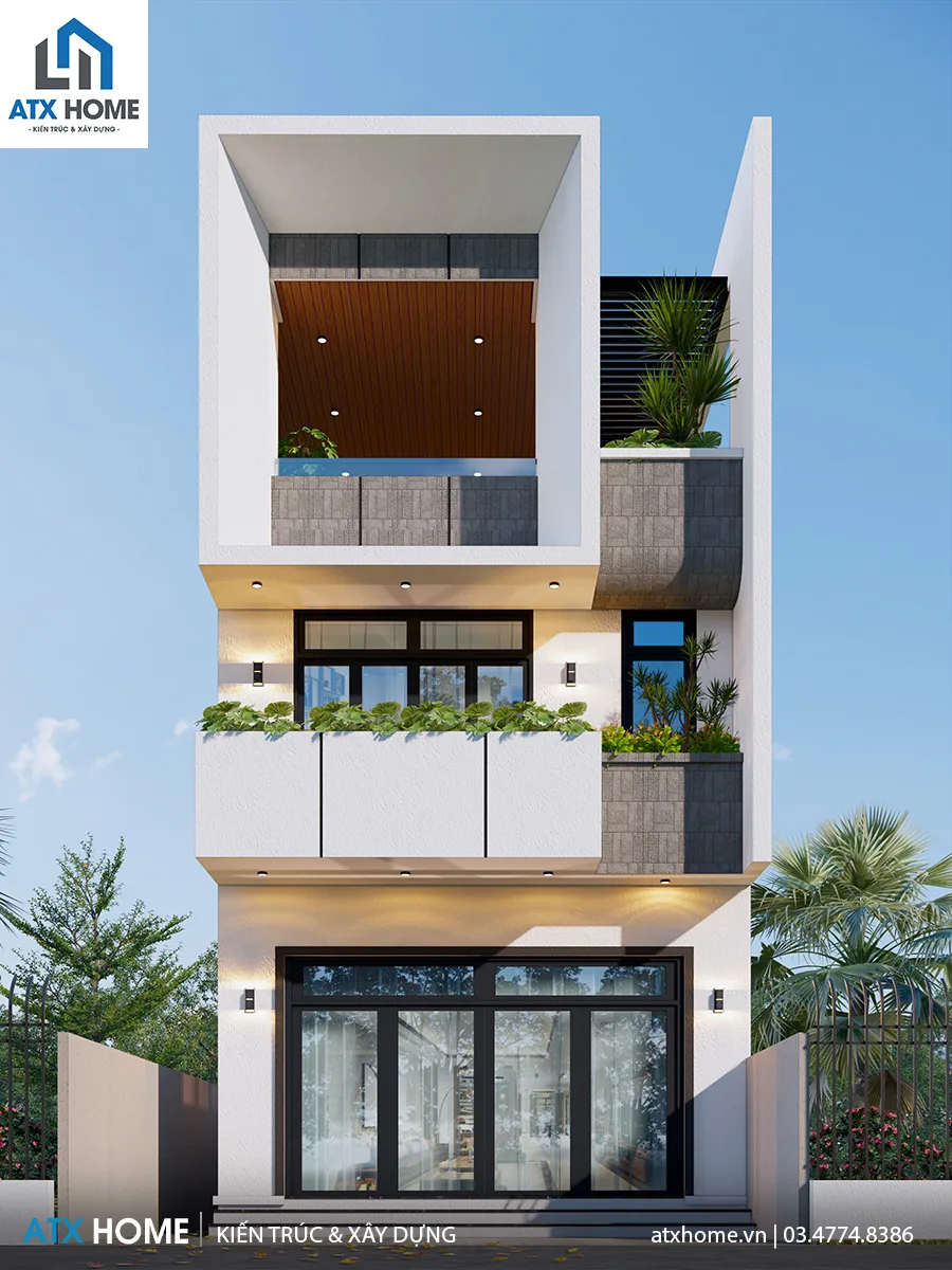 Mẫu nhà lô phố 3 tầng