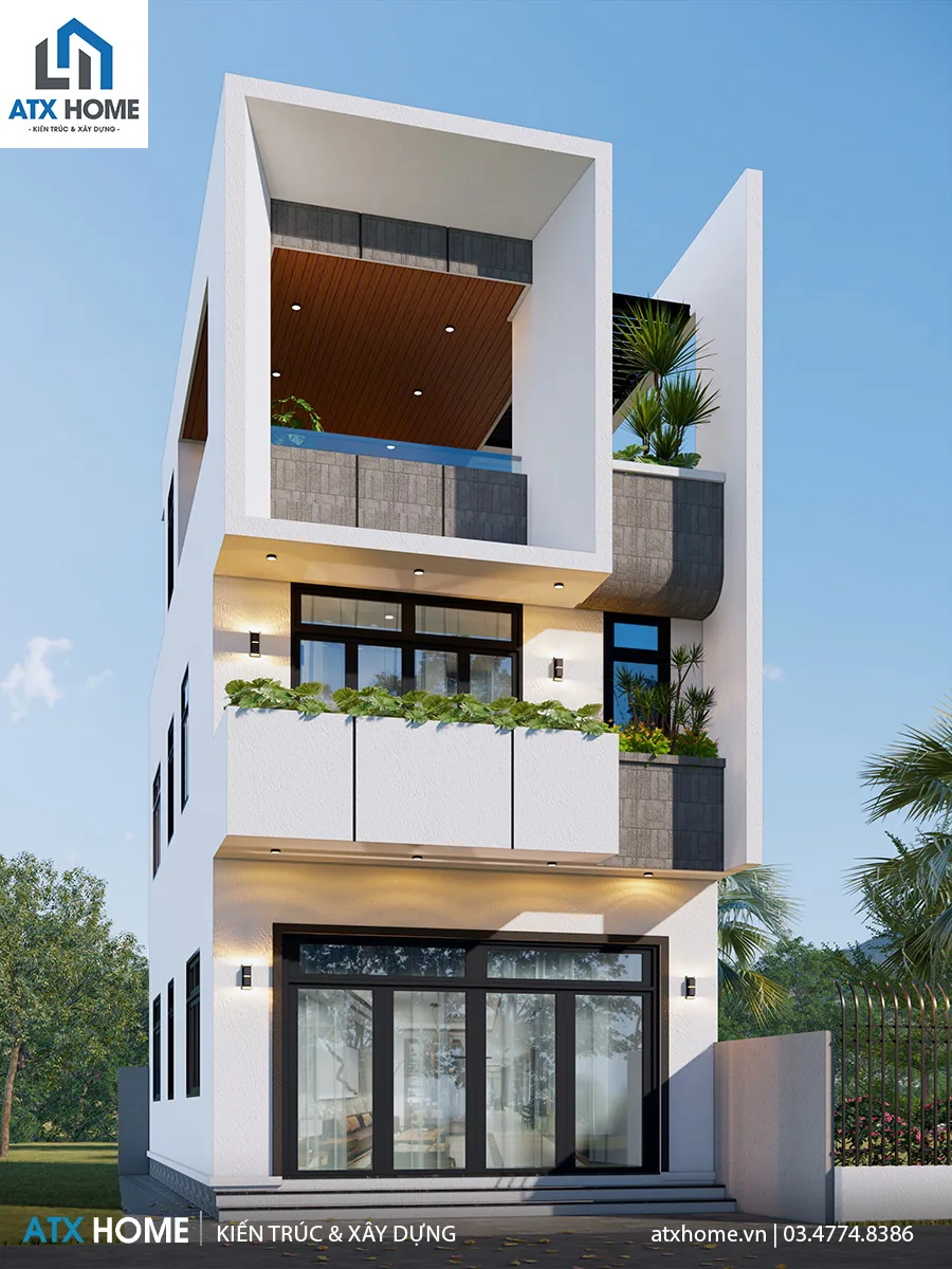 Mẫu nhà lô phố 3 tầng