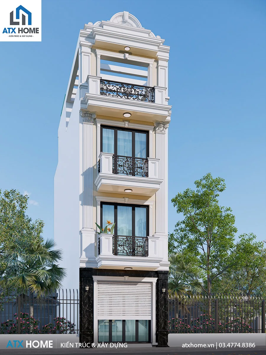 Mẫu nhà lô phố 4 tầng