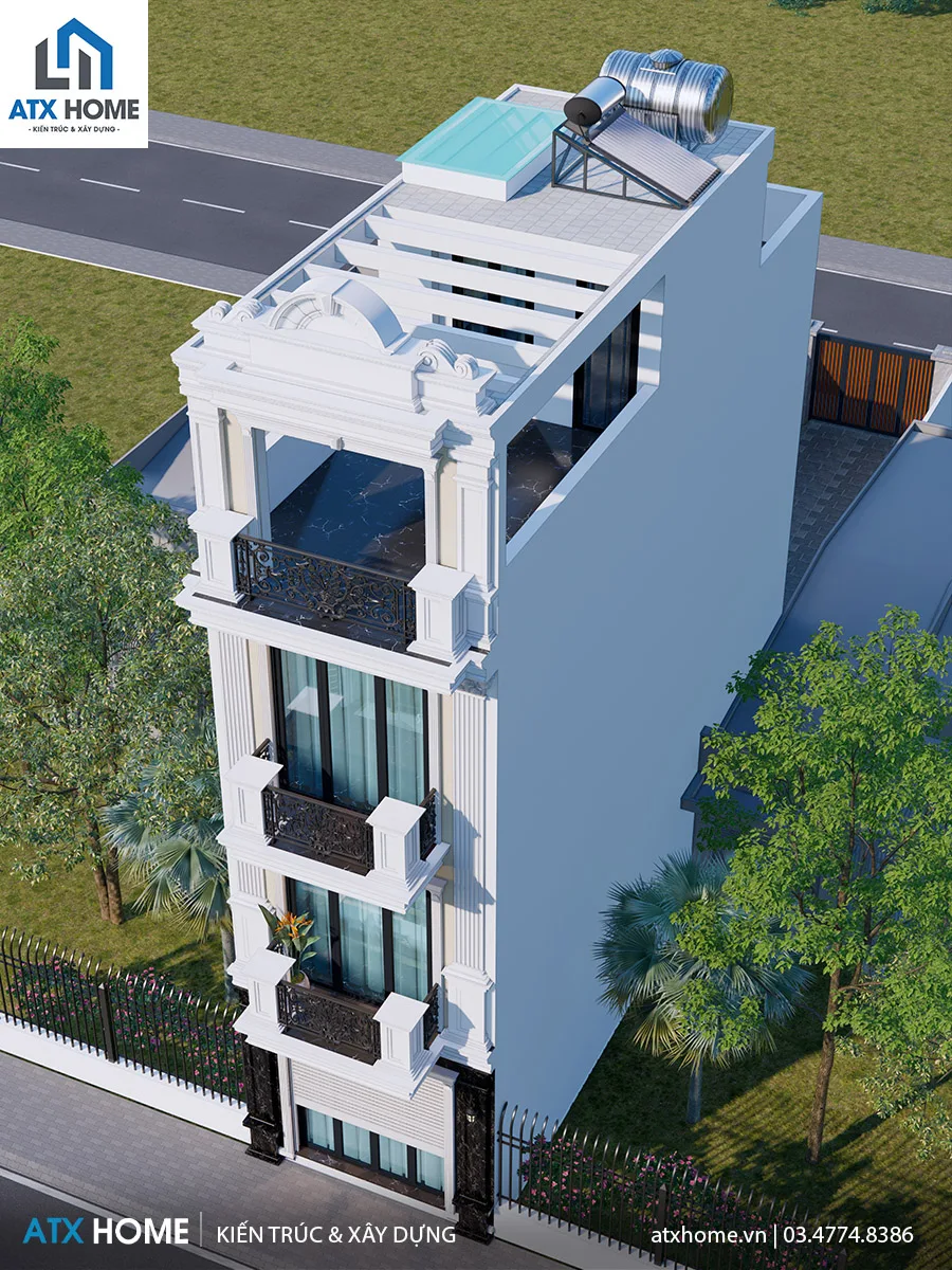 Mẫu nhà lô phố 4 tầng