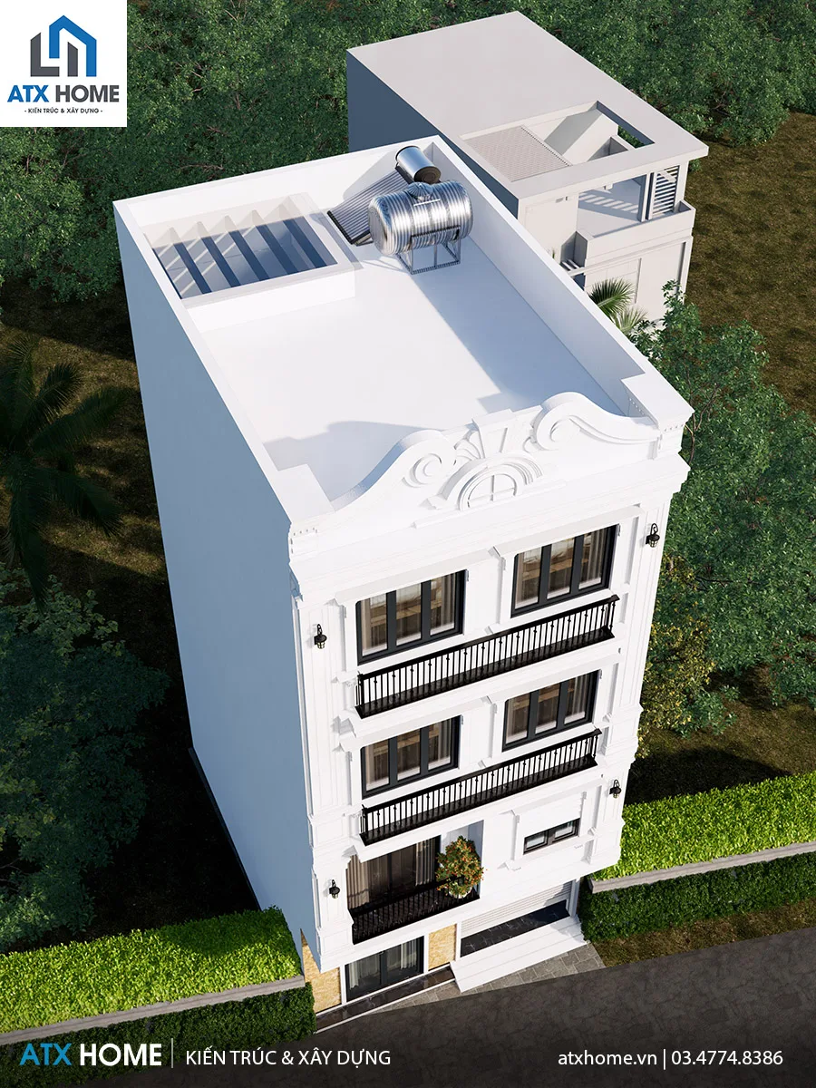 Mẫu nhà lô phố 4 tầng