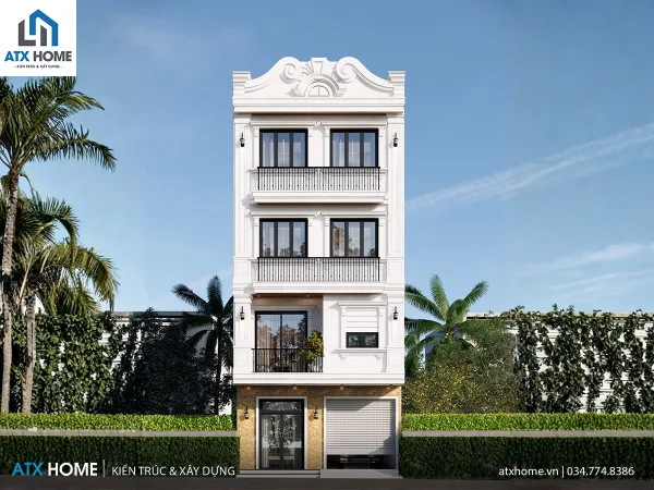 Mẫu nhà lô phố 4 tầng