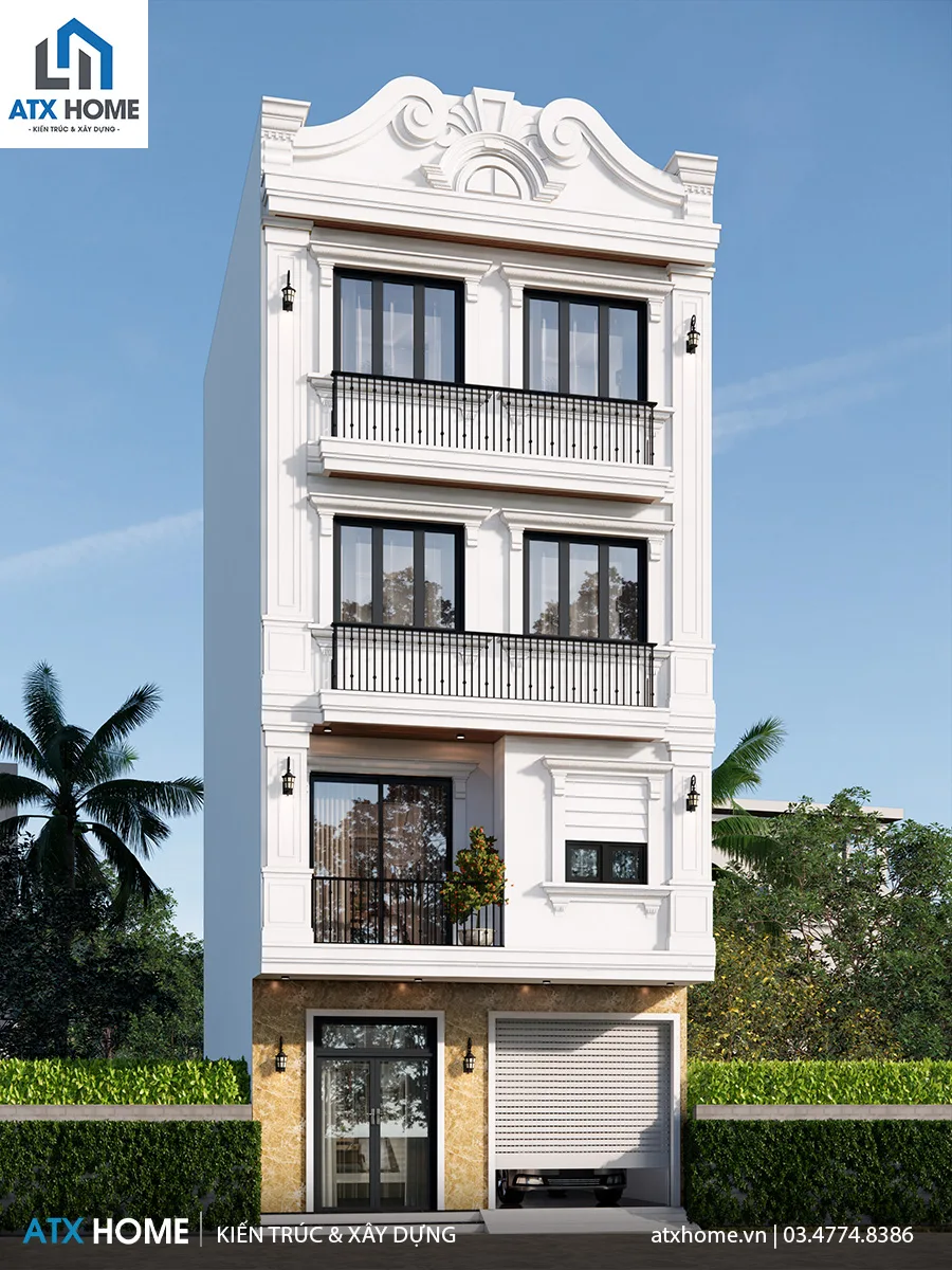Mẫu nhà lô phố 4 tầng