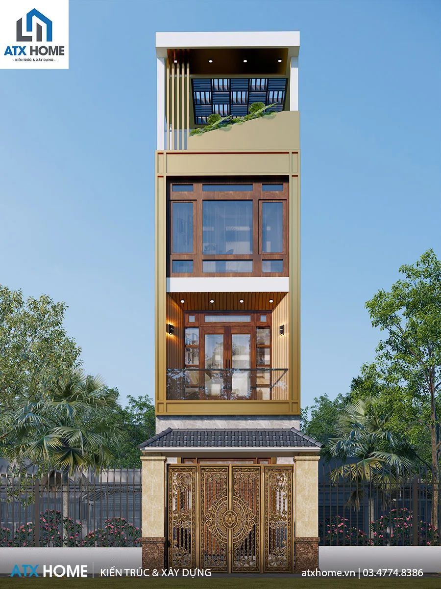 Mẫu nhà lô phố 4 tầng