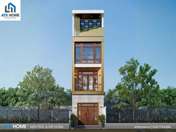 Mẫu nhà lô phố 4 tầng