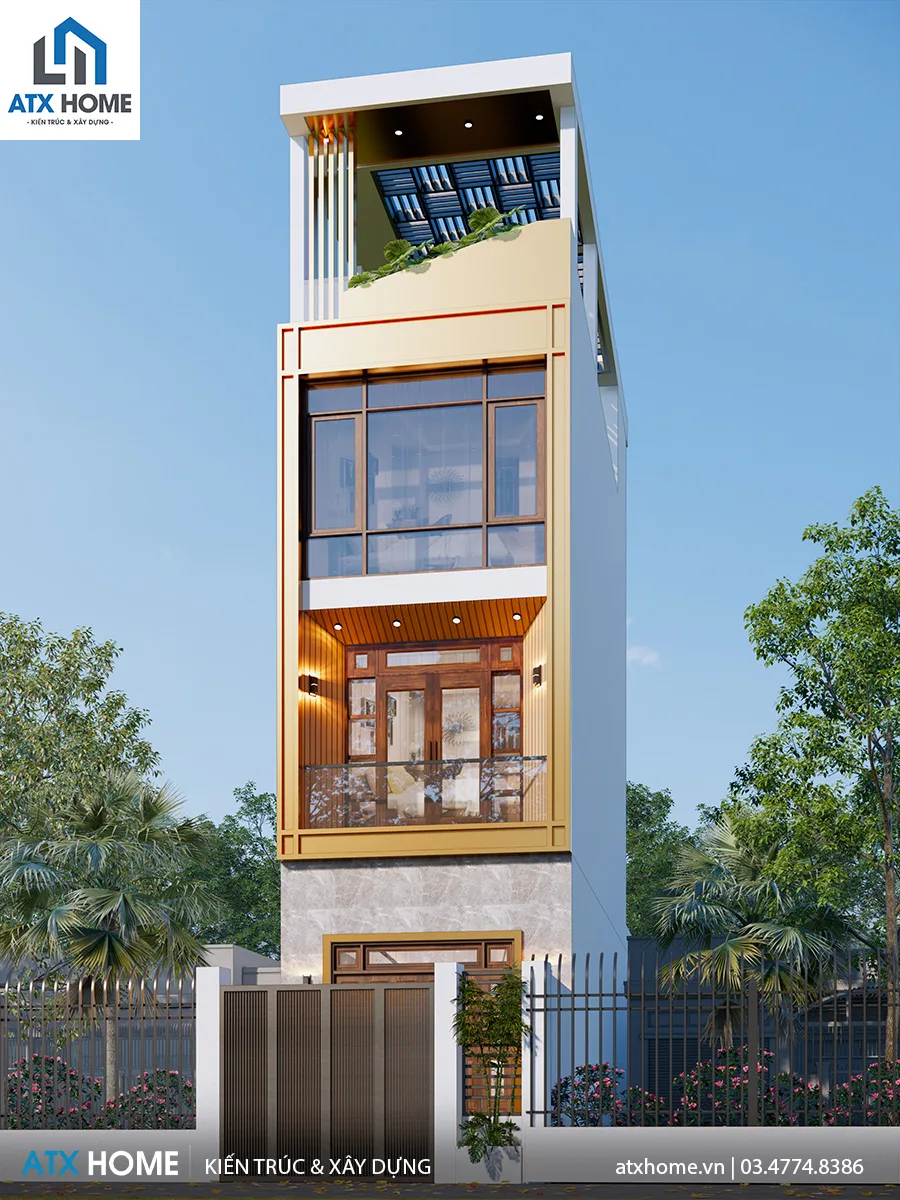 Mẫu nhà lô phố 4 tầng