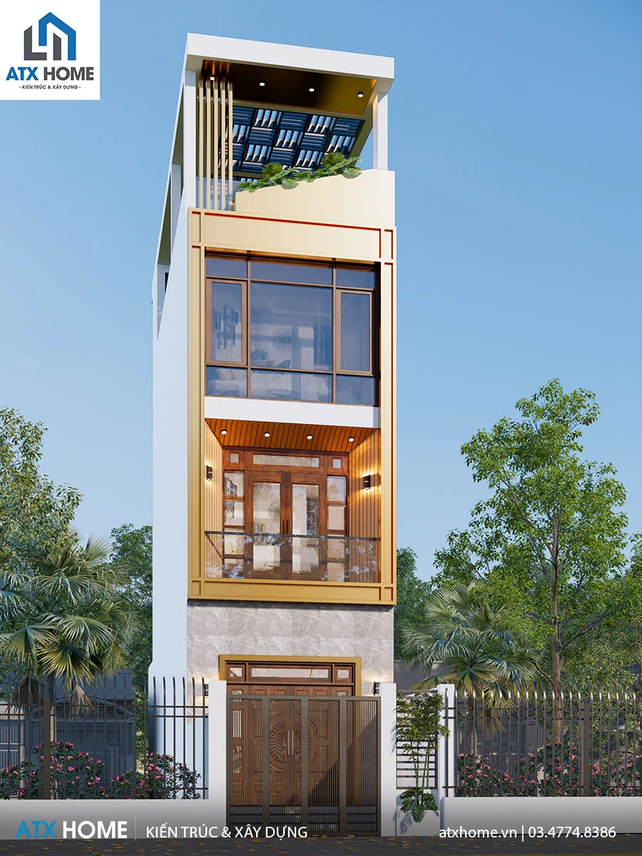 Mẫu nhà lô phố 4 tầng