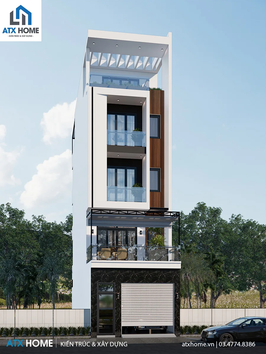 Mẫu nhà lô phố 5 tầng