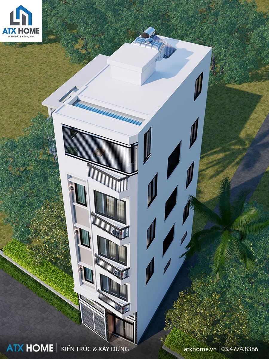 Mẫu nhà lô phố 5 tầng