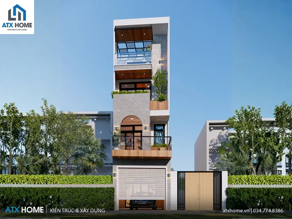 Mẫu nhà lô phố 5 tầng