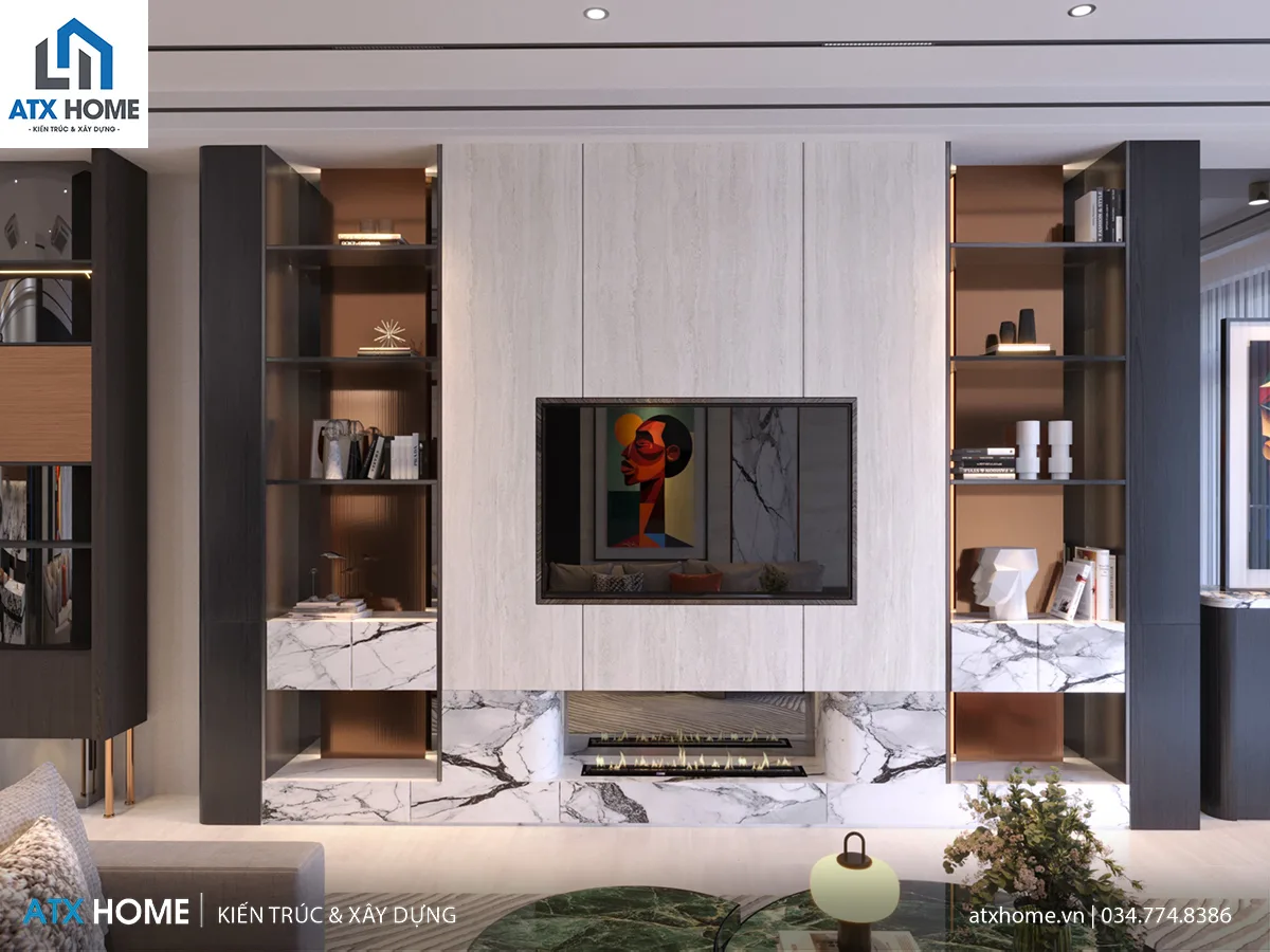 Mẫu nội thất phong cách hiện đại, tối giản cực sang trọng