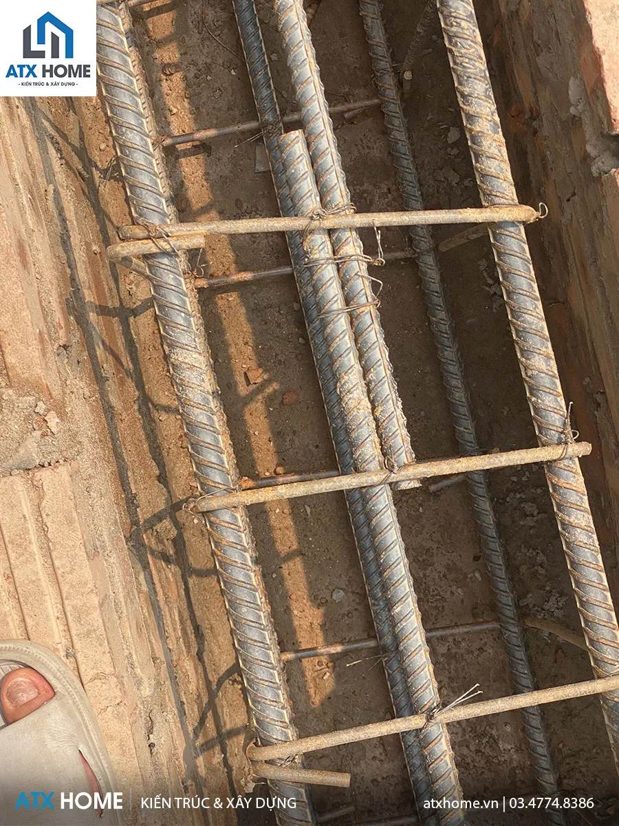 giám sát ghép cốp pha và cốt thép dầm móng, đài móng cọc