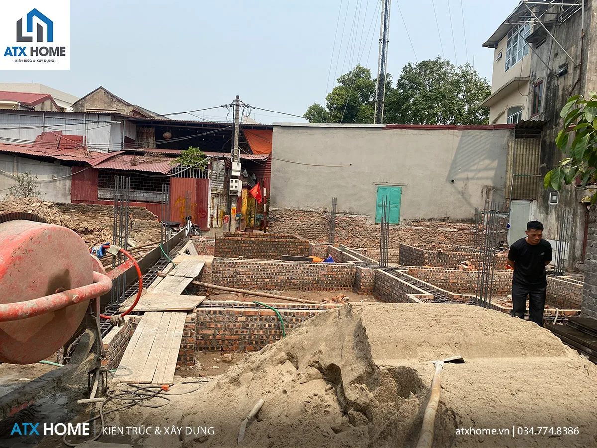 giám sát ghép cốp pha và cốt thép dầm móng, đài móng cọc