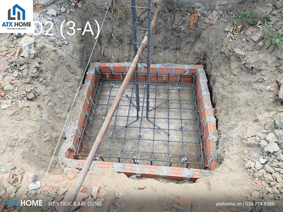 giám sát thi công ghép cốt pha và cốt thép cho dầm móng và đài móng đơn