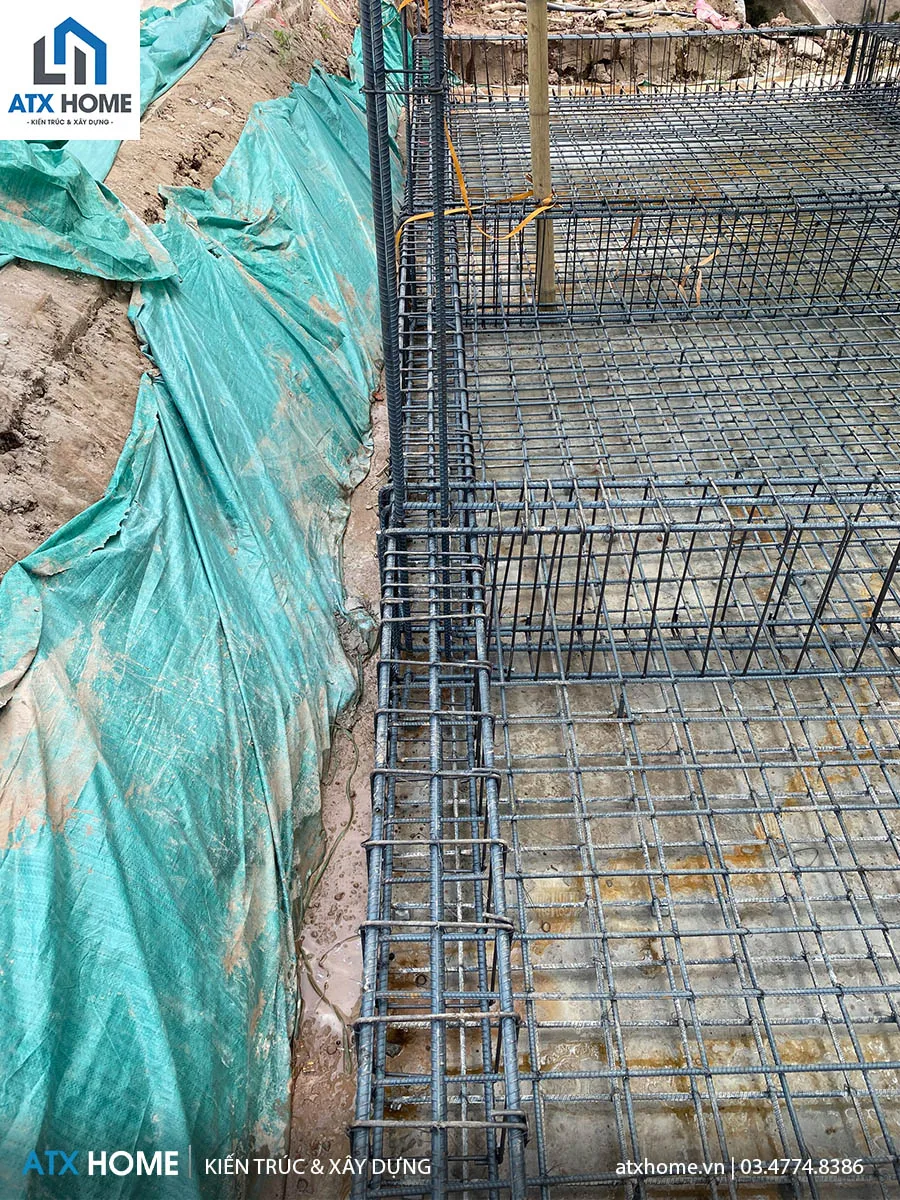 giám sát thi công cốt thép móng bè 