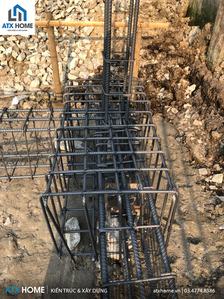 giám sát công tác ghép cốt thép dầm móng, đài móng cọc