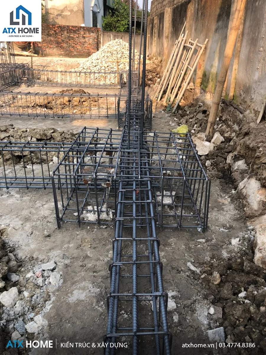 giám sát công tác ghép cốt thép dầm móng, đài móng cọc