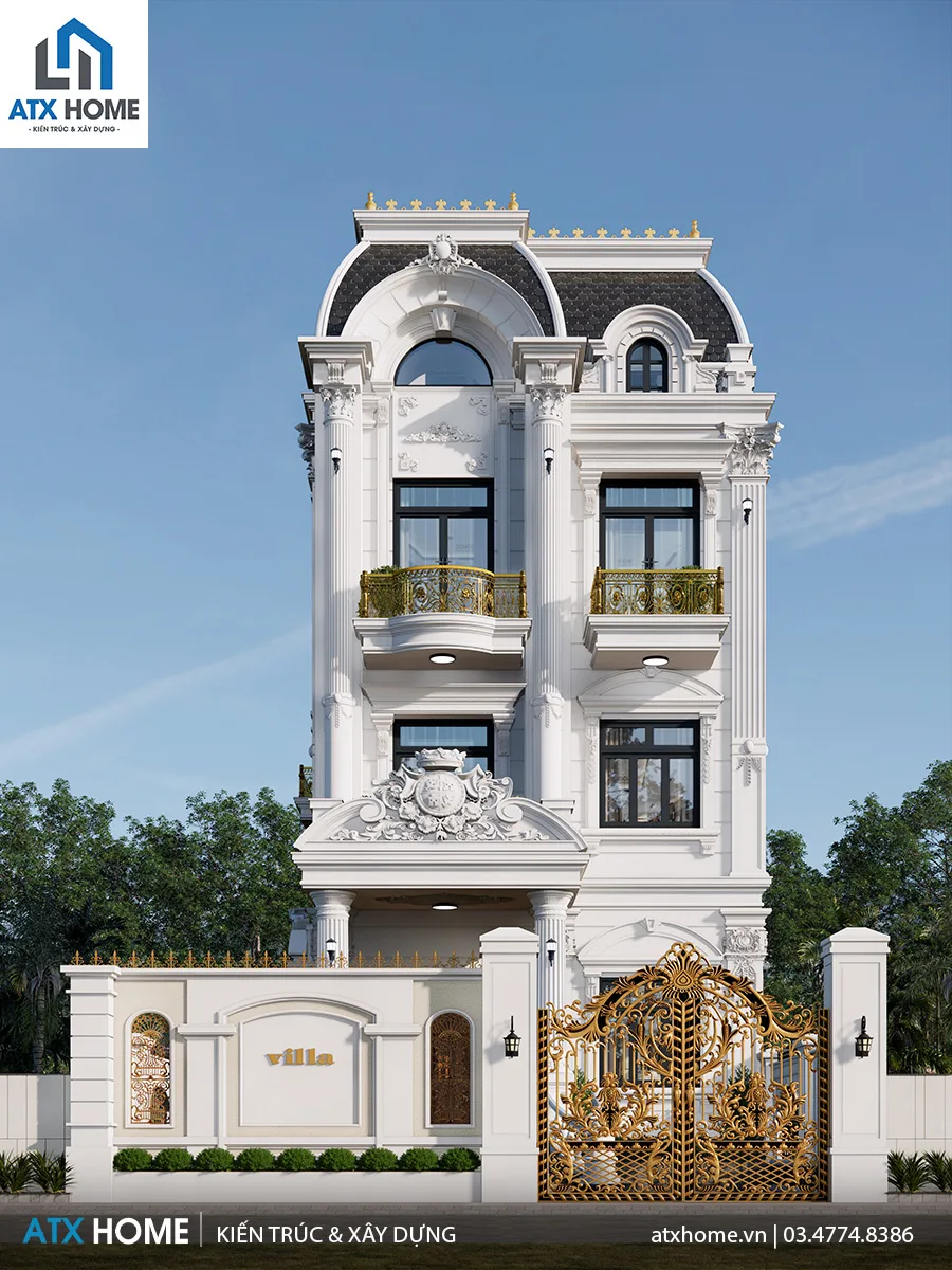 mẫu nhà mái mansard